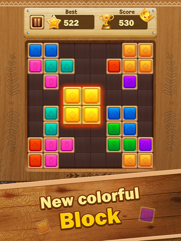 block puzzle:  collect crowns