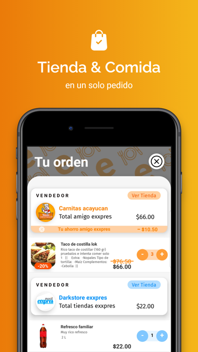 movil exxpres: súper y comida