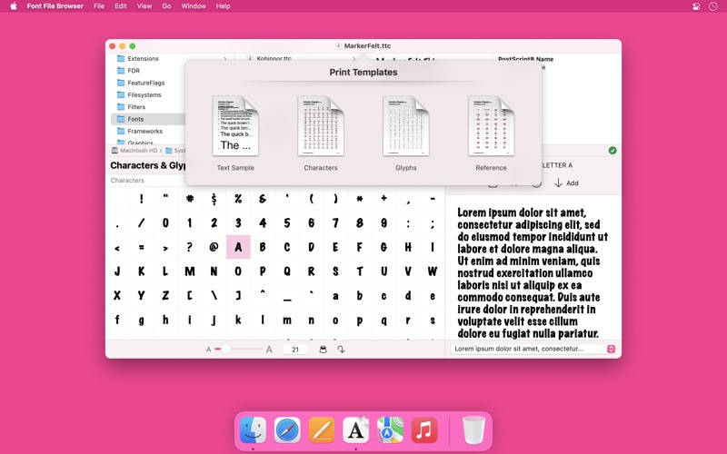 font file browser