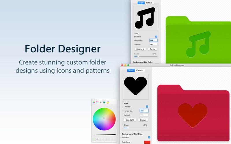 folder designer: custom icons