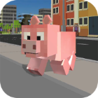 blocky city pig