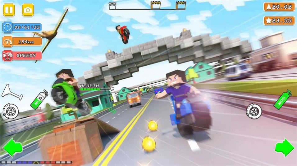 摩托积木驾驶(blocky bike rider moto racing)