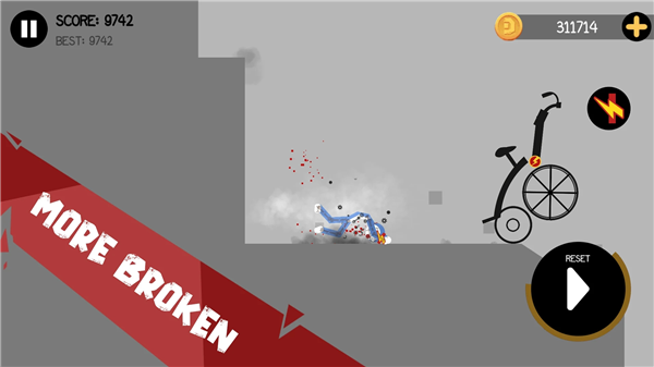 stickman hero dismount falling